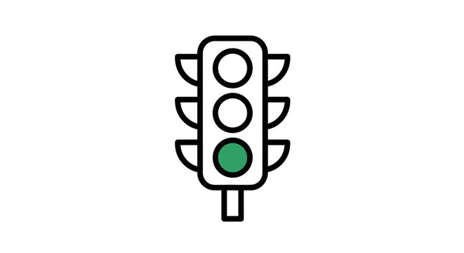 Traffic Light With Green Signal.