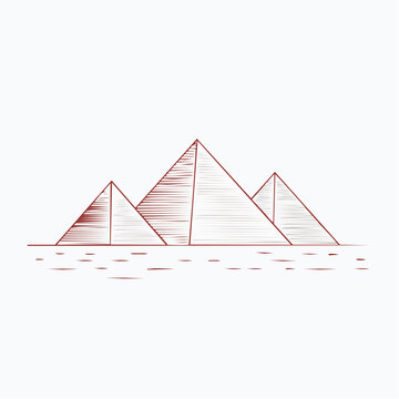 Ancient Mayan Head Illustration - Simple Line Art Design