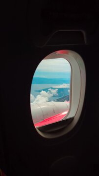 a view after takeoff on a airplane from ternate island