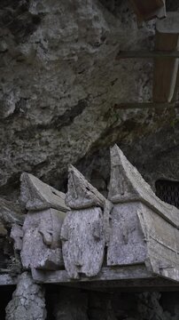 a traditional grave village on the toraja city