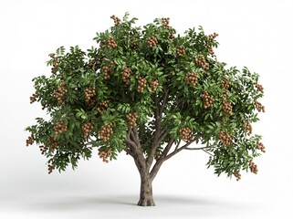 Fototapeta premium Lush fruit tree with ripe oranges on branches