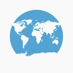 Naklejka premium World Map Icon