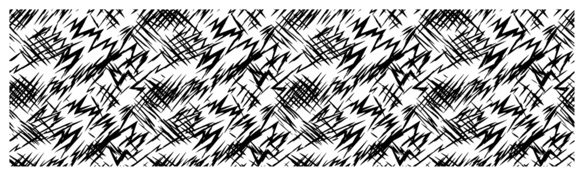 Abstract scribbled pattern with chaotic cross hatch lines in hand drawn sketchy style