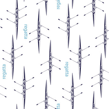 Textiles and background patterns for rowing competitions,