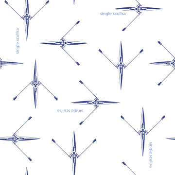 Textiles and background patterns for rowing competitions,