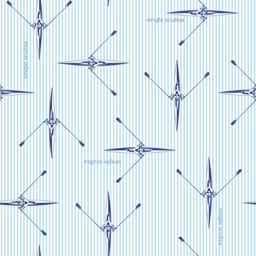 Textiles and background patterns for rowing competitions,
