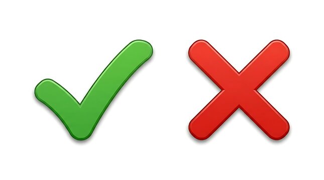 tick and cross mark