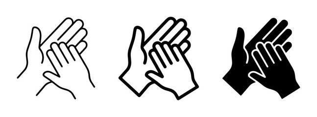 Obraz premium Clapping Hands Icons, Applause Symbol, Celebration Vector Graphics, Positive Feedback and Appreciation