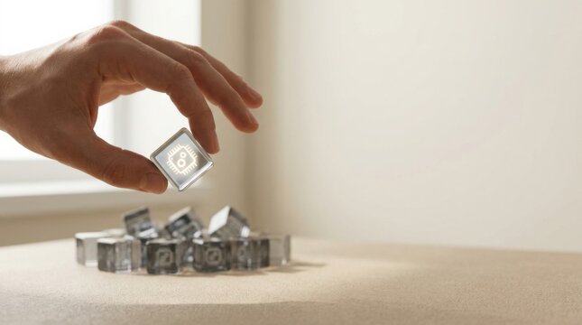 A hand holding a cell demonstrating executive decision making and clarity in a business environment