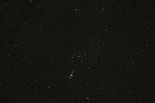 The Constellation of Orion in a Clear Dark Night Sky