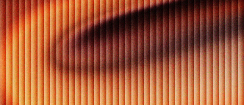 Abstract copper metal texture with vertical lines. Industrial bronze background with rhythmic parallel stripes and soft shadows. Warm metallic surface for modern architectural design concepts.
