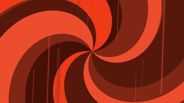 Abstract illustration. Swirling orange and brown spiral pattern. Digital art. Dynamic, retro, psychedelic background.