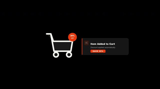 Online shopping cart icon display for web marketing promotions. Ideal for ecommerce websites and digital marketing campaigns.