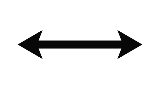 bidirectional arrow silhouette against a white background silhouette