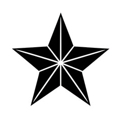 Obraz premium Five-Pointed Star with Glowing Outline Isolated on Transparent Background