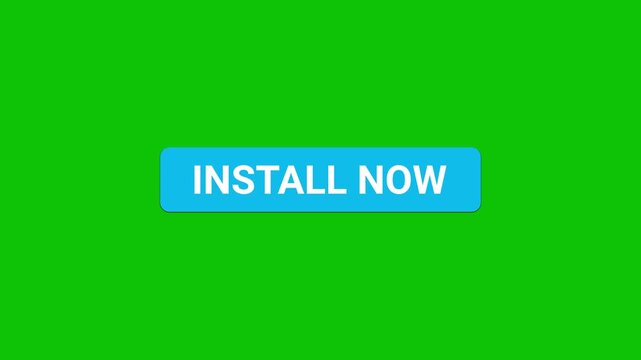 Blue install now button for mobile application download animation