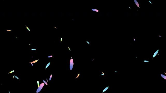 Feather video keying material with alpha channel, suitable for film and television post production, VJ performances, stage backgrounds, and visual creation.
