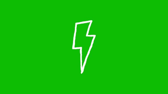 Lighting bolt doodle animation for energetic motion