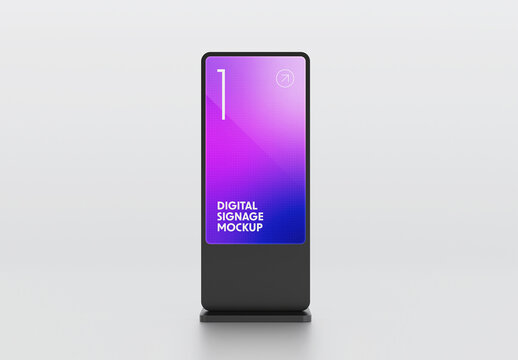 Standing Digital Signage Mockup