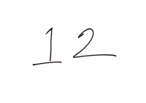 Fraction one half math symbol black line on plain background