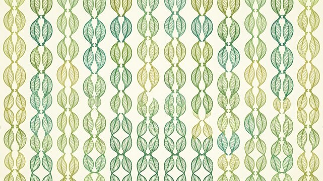 A paired oval leaf bracket illustration background linked into vertical chains on white