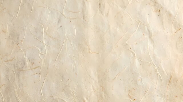 A realistic weathered rice paper texture background with faint fibers and pale warm cream tone