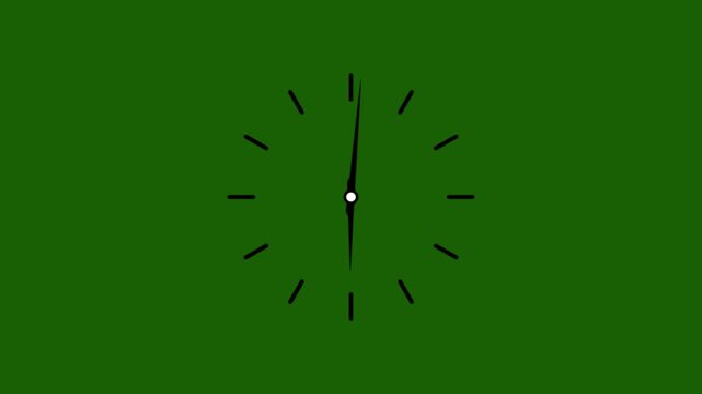 Analog clock animation on dark background. Analog clock minimalist time display.abstract beautiful analog clock animation background.
