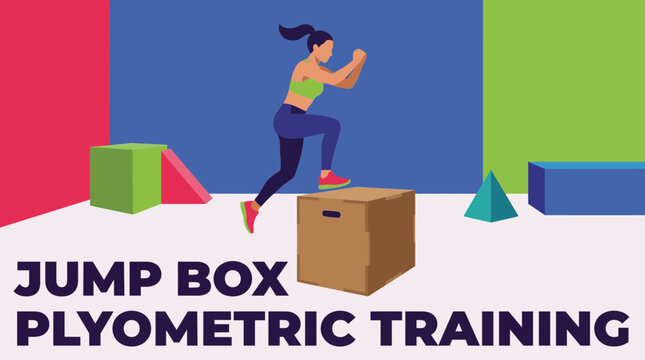 Jump Box Plyometric Fitness Training
