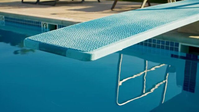 Swimming pool underwater view with light rays and bubbles