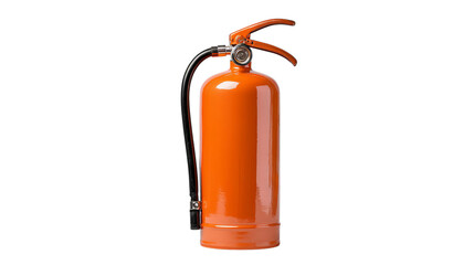 Obraz premium PNG of Bright orange fire extinguisher with a sleek design, ideal for safety measures.
