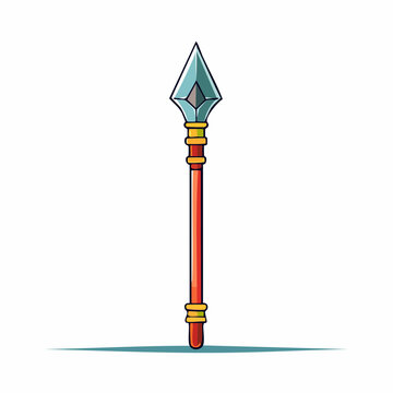 Stylized Spear Weapon Illustration