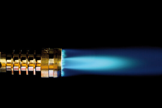 Gas burner, close-up