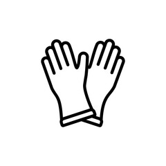Fototapeta premium Protective Rubber Gloves Icon