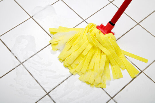 Cleaning mop, close up