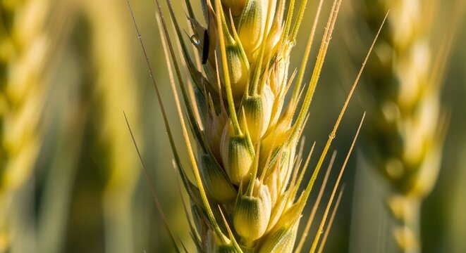 ears of wheat on a field