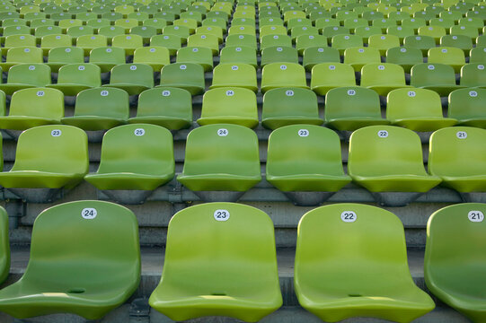 Empty stadium seats