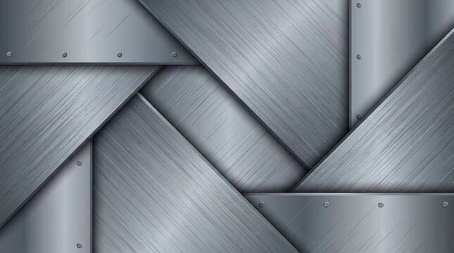 Industrial Metal Texture Background with Futuristic Steel Panels Design