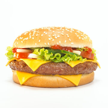 Cheeseburger, close-up
