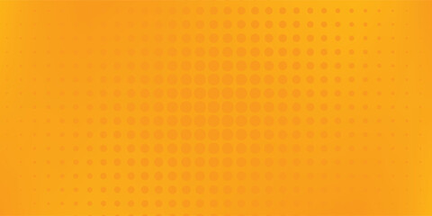 Fototapeta premium Yellow and Orange Abstract Wavy Halftone Background, Wave Dot Pattern Vector Illustration