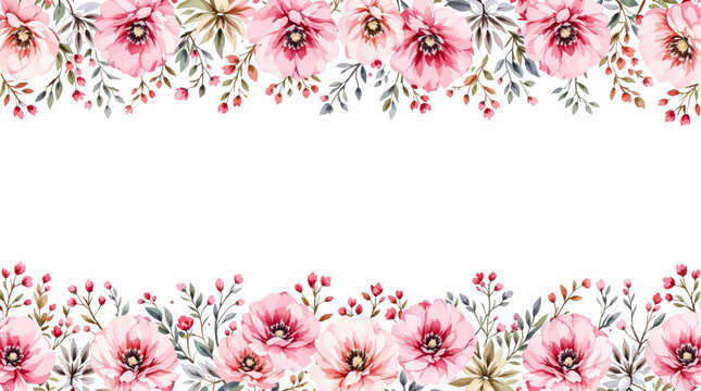 Watercolor Background Flowers with Soft Blooming Elegance