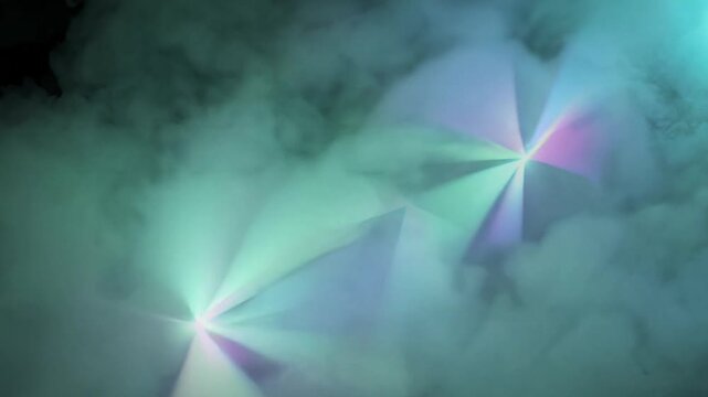 Colorful Spotlights in Dense Fog Loop