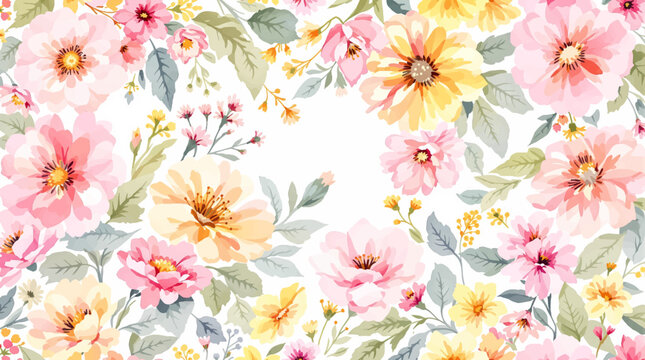 Watercolor Bloom Collection Framing Empty Space with Grace