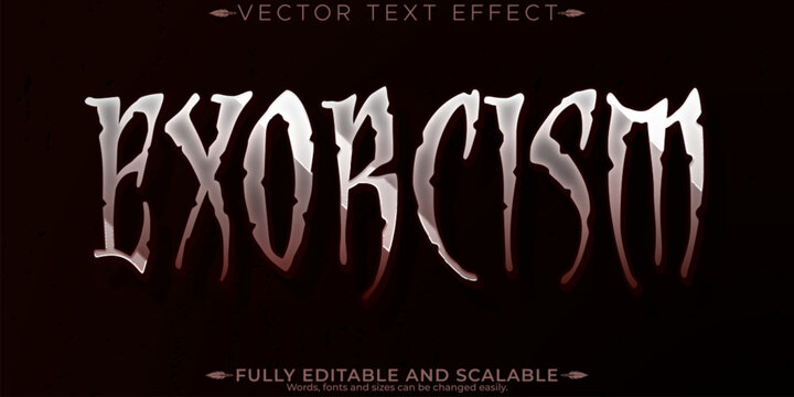 Halloween monster text effect, editable horror and scary text style