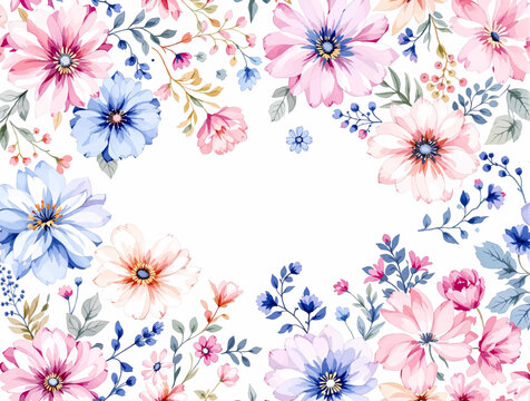 Delicate Floral Fantasy with Watercolor Layers and Tender Details