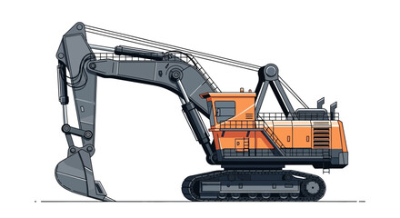 Heavy Duty Excavator Machine © intan
