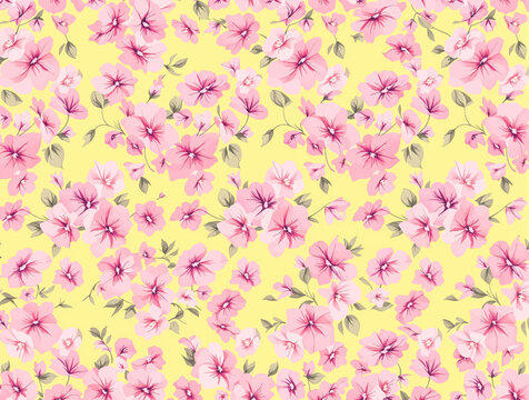 Gentle Floral Whispers Painted in Watercolor Shades of Spring