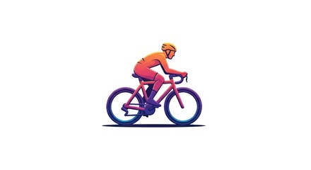 Fototapeta premium Professional cyclist riding a road bike