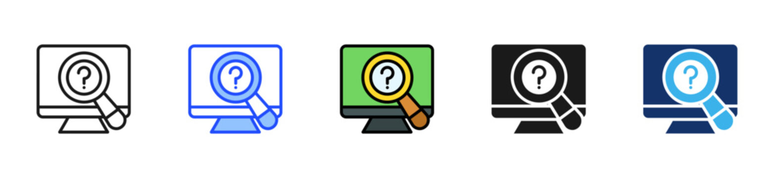 Data Not Found Icon Collection With Multiple Styles