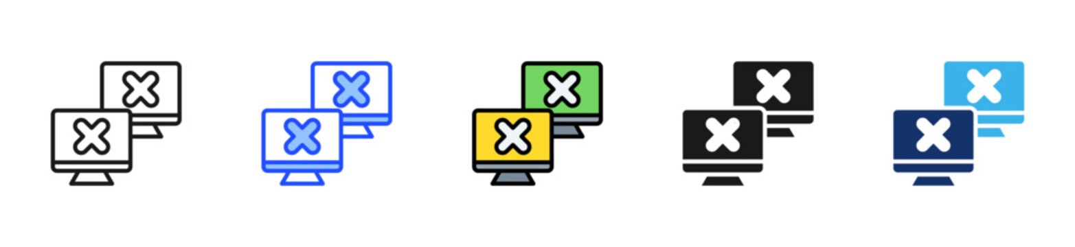 Proxy Error Icon Collection With Multiple Styles