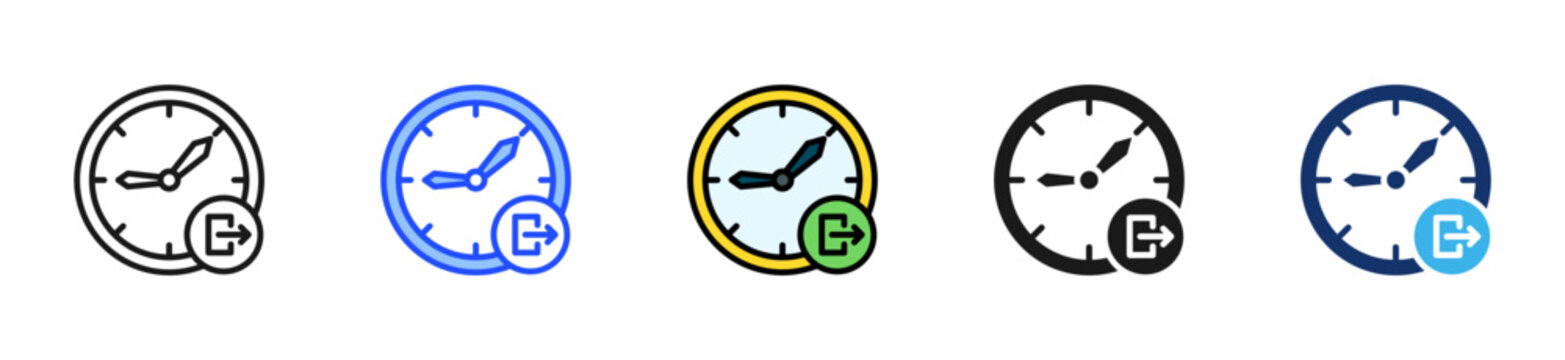 Session Expired Icon Collection With Multiple Styles